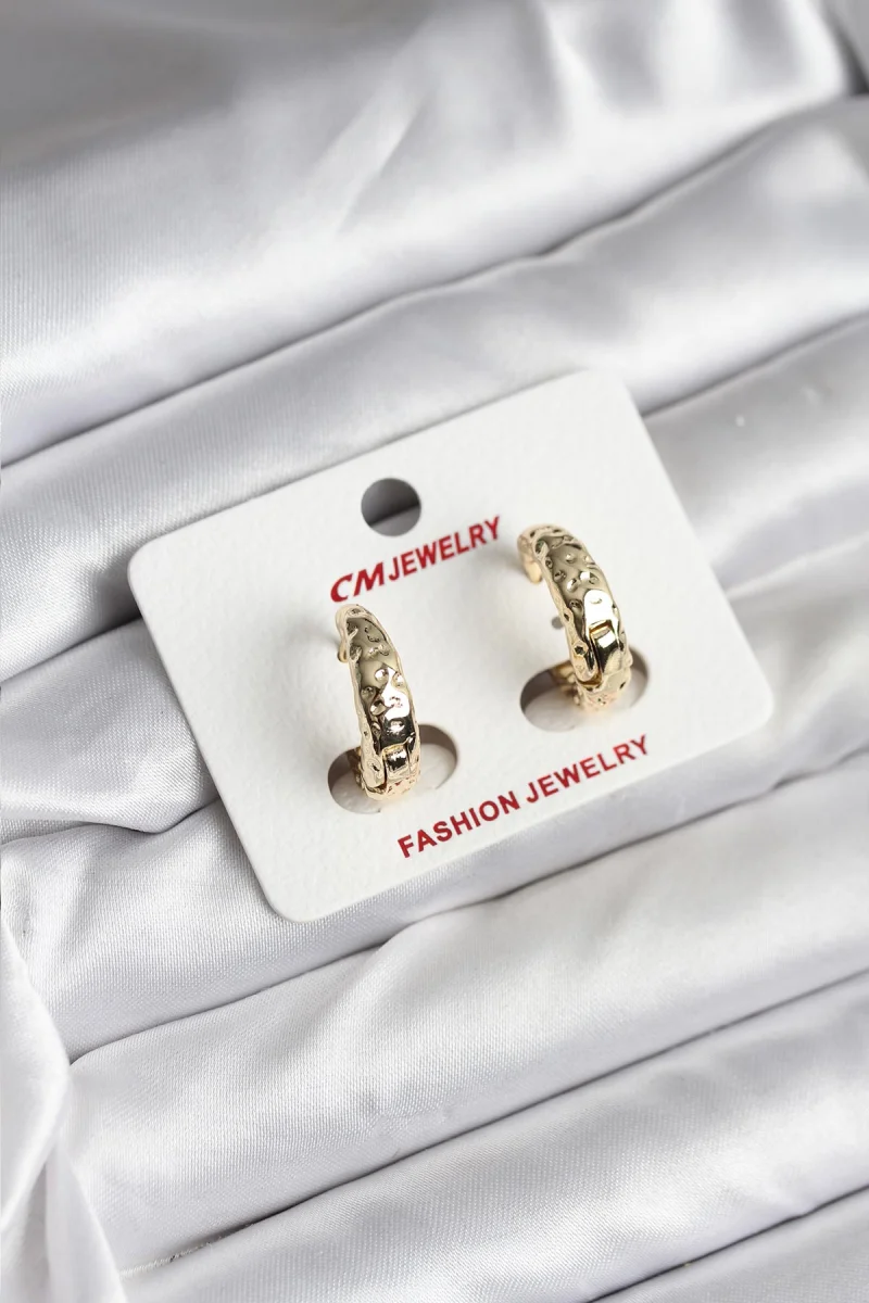 14K Gold Renk Kaplama CM Kadın Küpe 5886