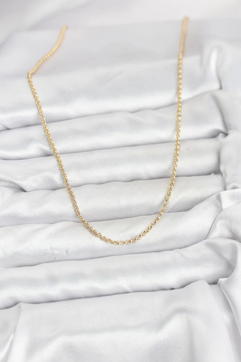 CM 14K Gold Renk Halka Model 60 cm Kadın Kolye 5886