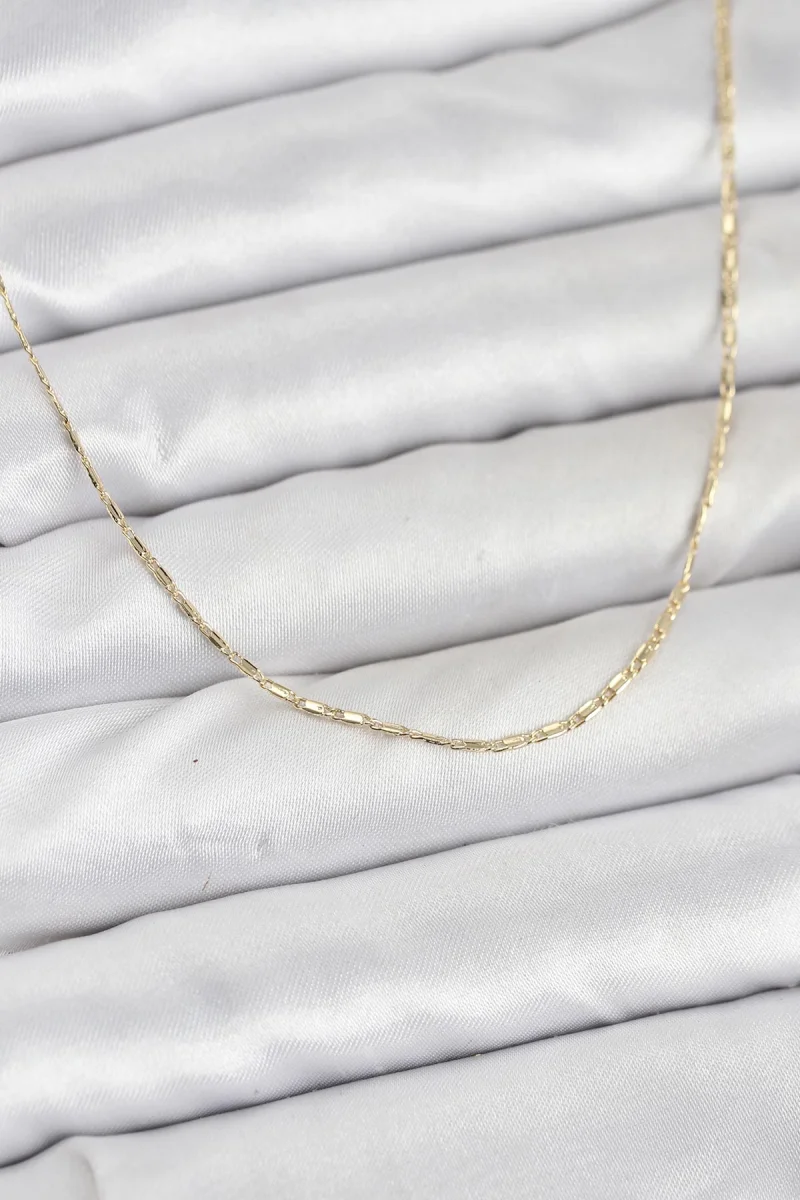 CM 14K Gold Renk Kesme Model 60 cm Kadın Kolye 5886