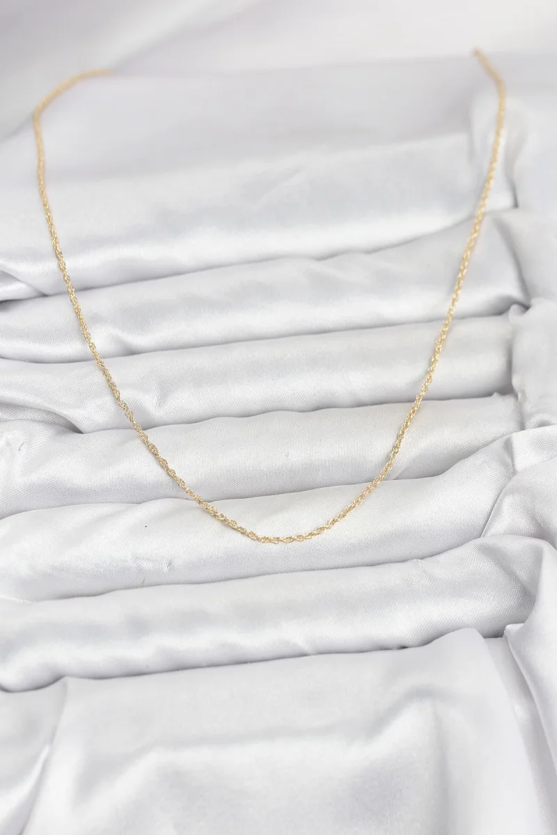 CM 14K Gold Renk Burgu Model 60 cm Kadın Kolye 5886
