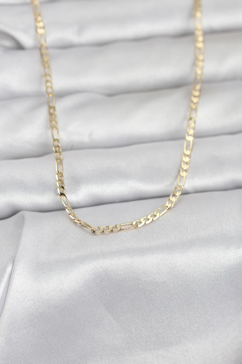 CM 14K Gold Renk İnce Kuşgözü Zincir Model 60 cm Kadın Kolye 5886