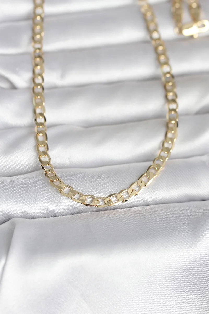 CM 14K Gold Renk Kalın Zincir Model 60 cm Kadın Kolye 5886