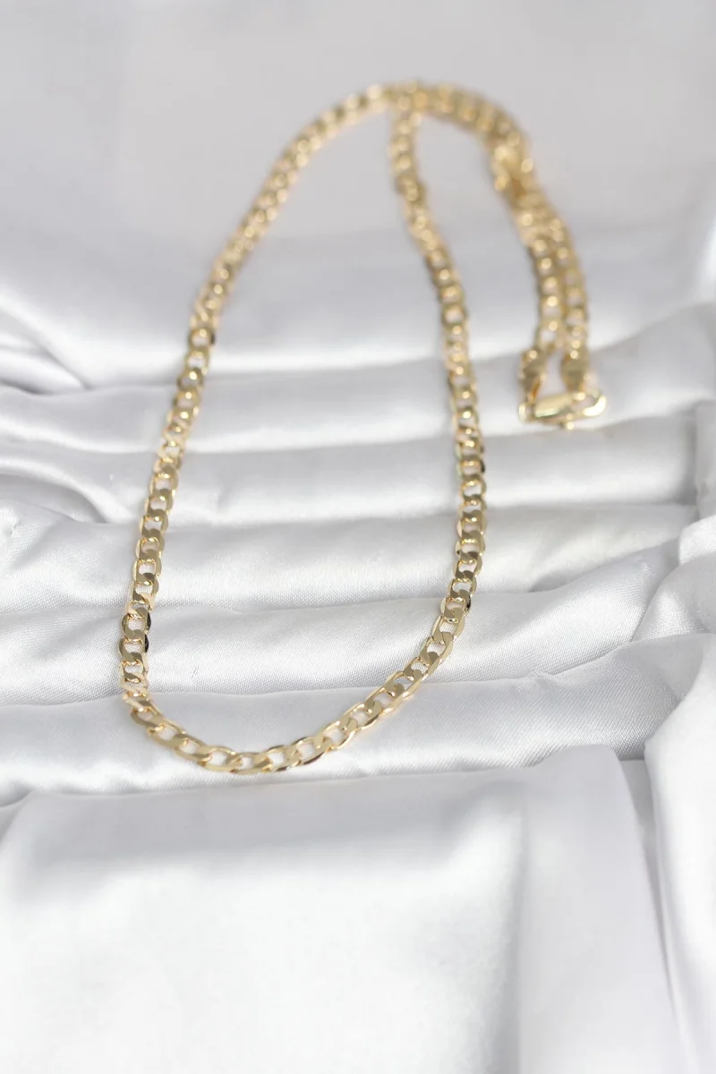 CM 14K Gold Renk Kalın Zincir Model 60 cm Kadın Kolye 5886