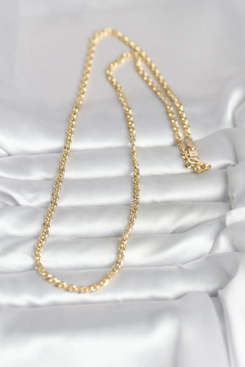 CM 14K Gold Renk Zincir Model 60 cm Kadın Kolye 5886
