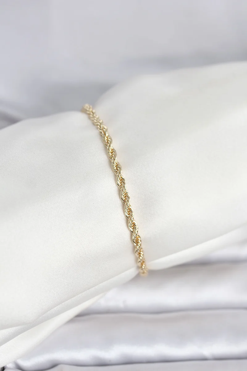 CM 14K Gold Renk Burgu Model Kadın Bileklik 5886