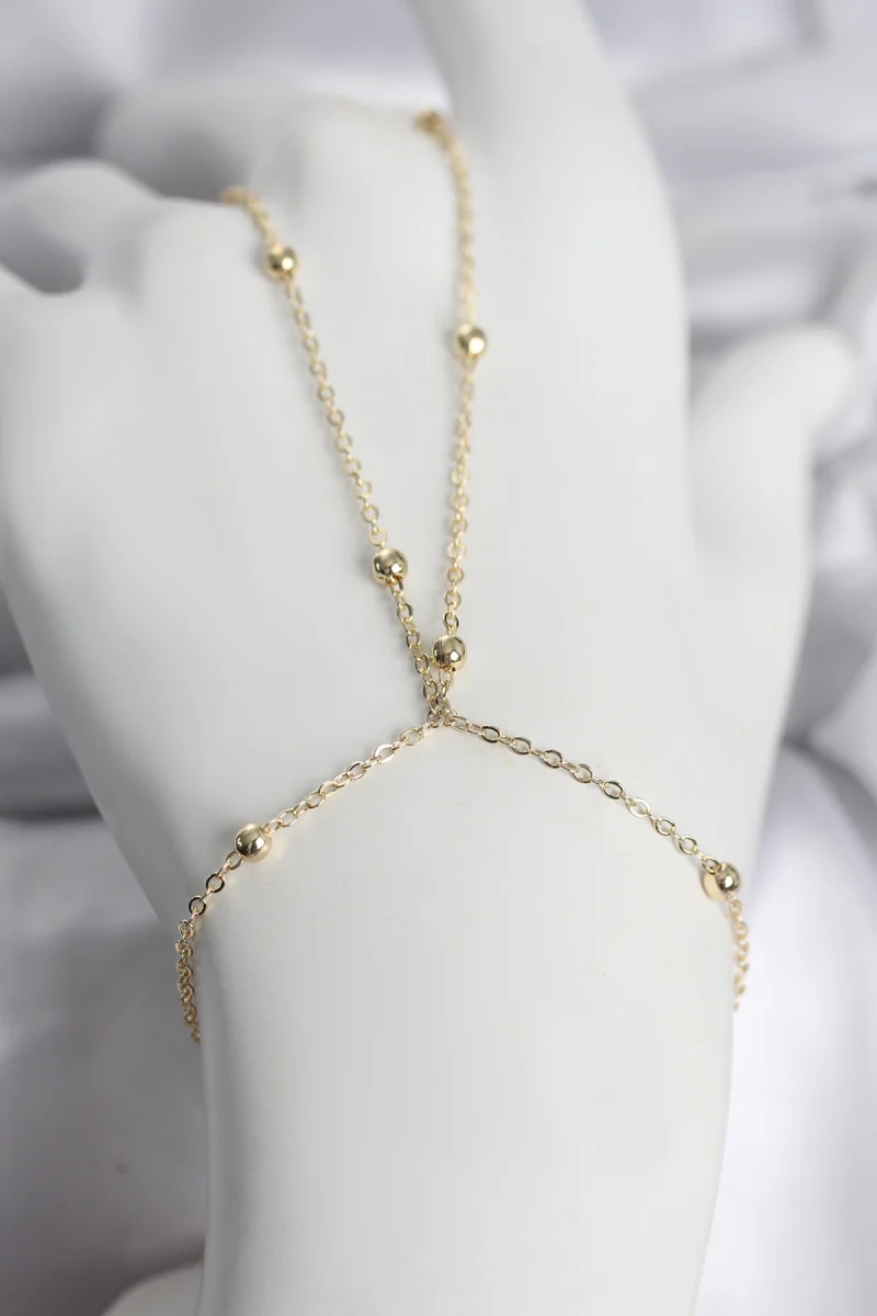 316L Çelik Gold Renk Top Zincirli Kadın Şahmeran 5886