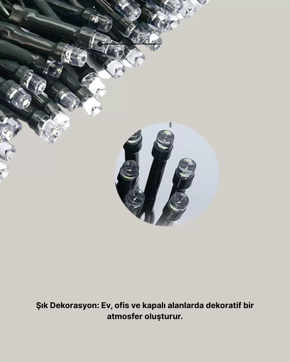 Uzun Ömürlü LED Teknolojili 10 Metre Şık Işıklı Süsleme Seti