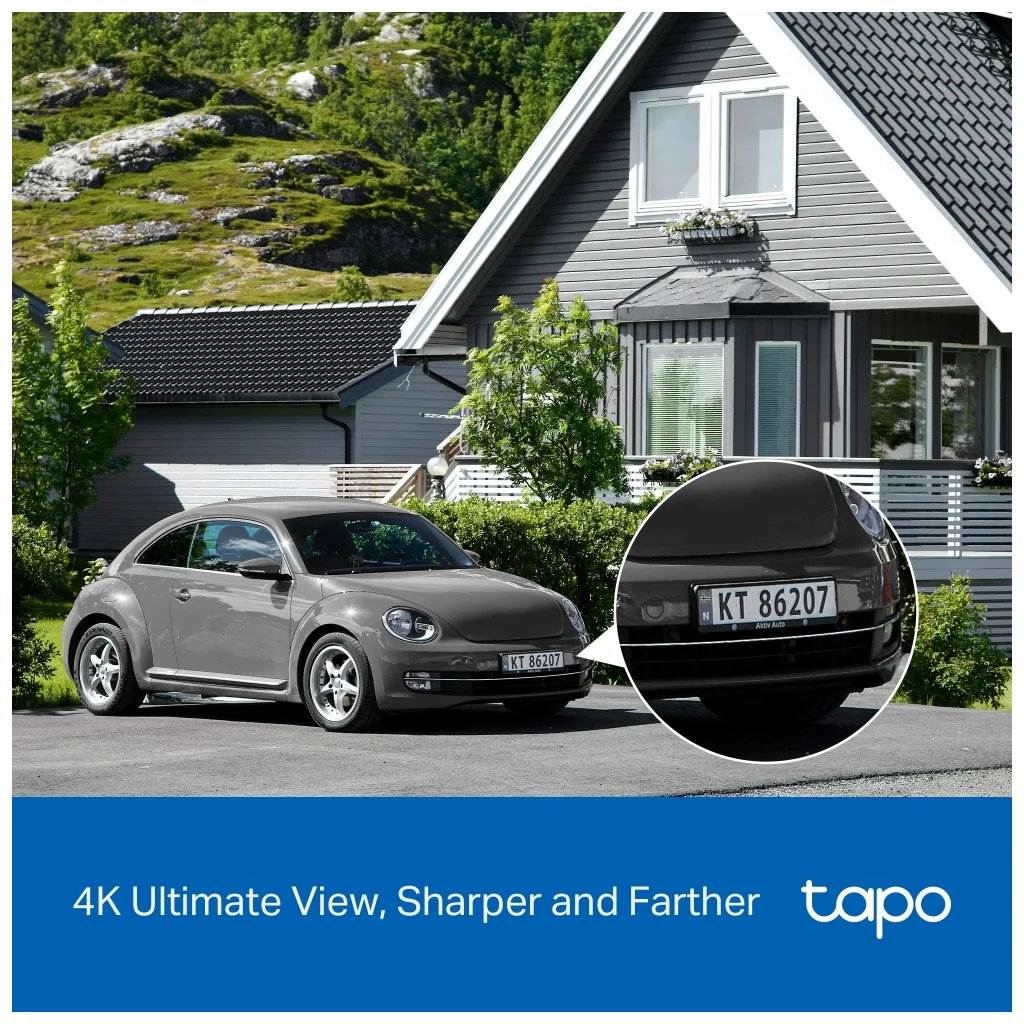 TP-LINK Tapo TC92 KIT (C660 KIT) 4K 80Mpix Dış Mekan IP65 WiFi 12Mt. Renkli Gece Görüşü İki Yönlü Ses Yapay Zeka Destekli Güneş Enerjili Güvenlik Kamerası Kiti(1923)