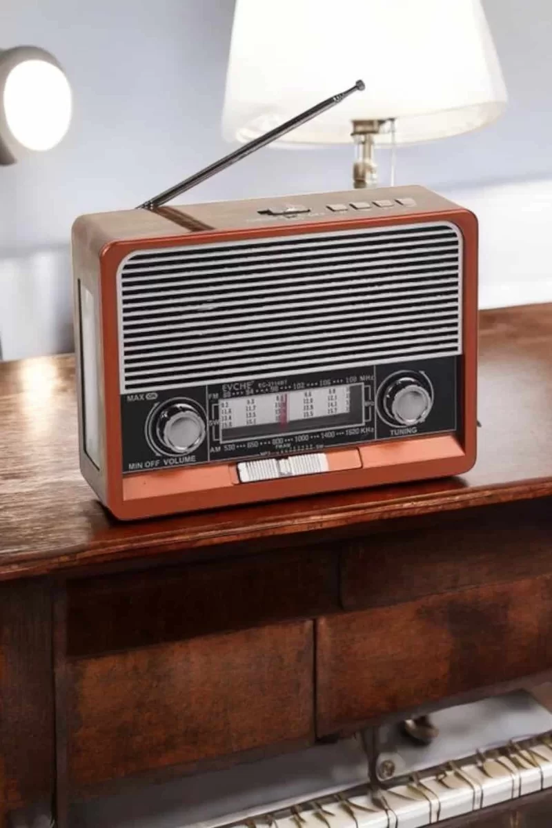 Nostaljik Radyo USBAUX Ve SD Kart Girişli Bluetooth Bağlantılı