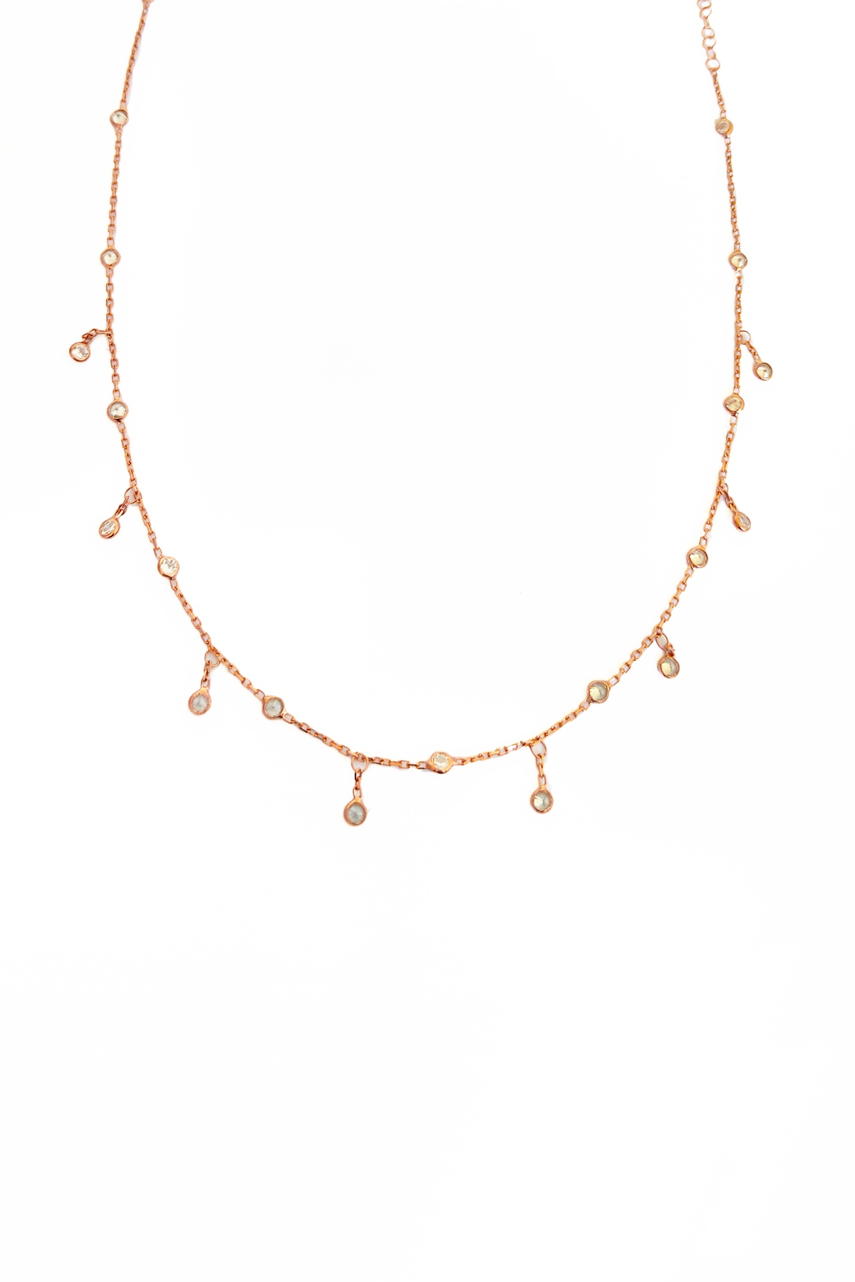 Sarkık Tifani Taşlı Gümüş Choker Kolye