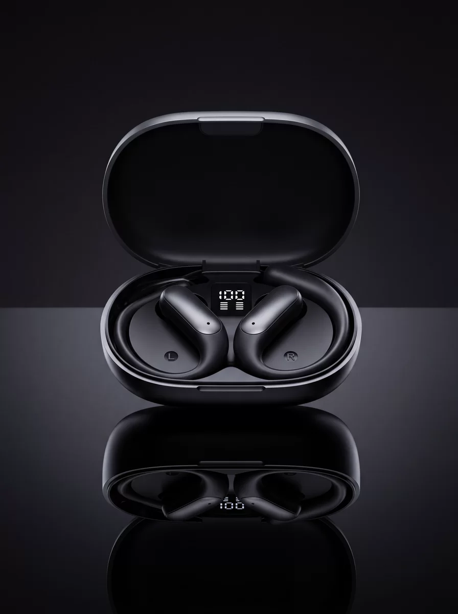 Kulak Kancalı Kablosuz Bluetooth Kulaklık Dijital Göstergeli Şarj Kutulu