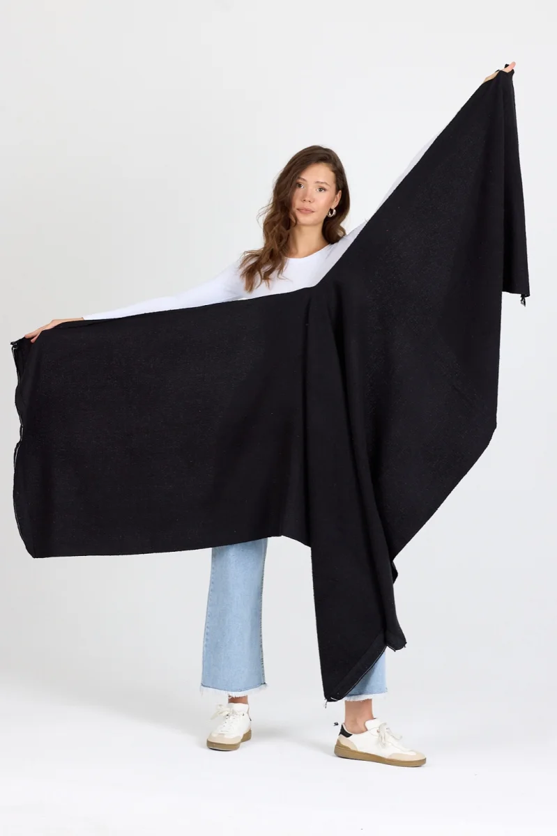 Panço - Pamuk Polyester Karışımlı Şık ve  Kaliteli Kumaş-Siyah