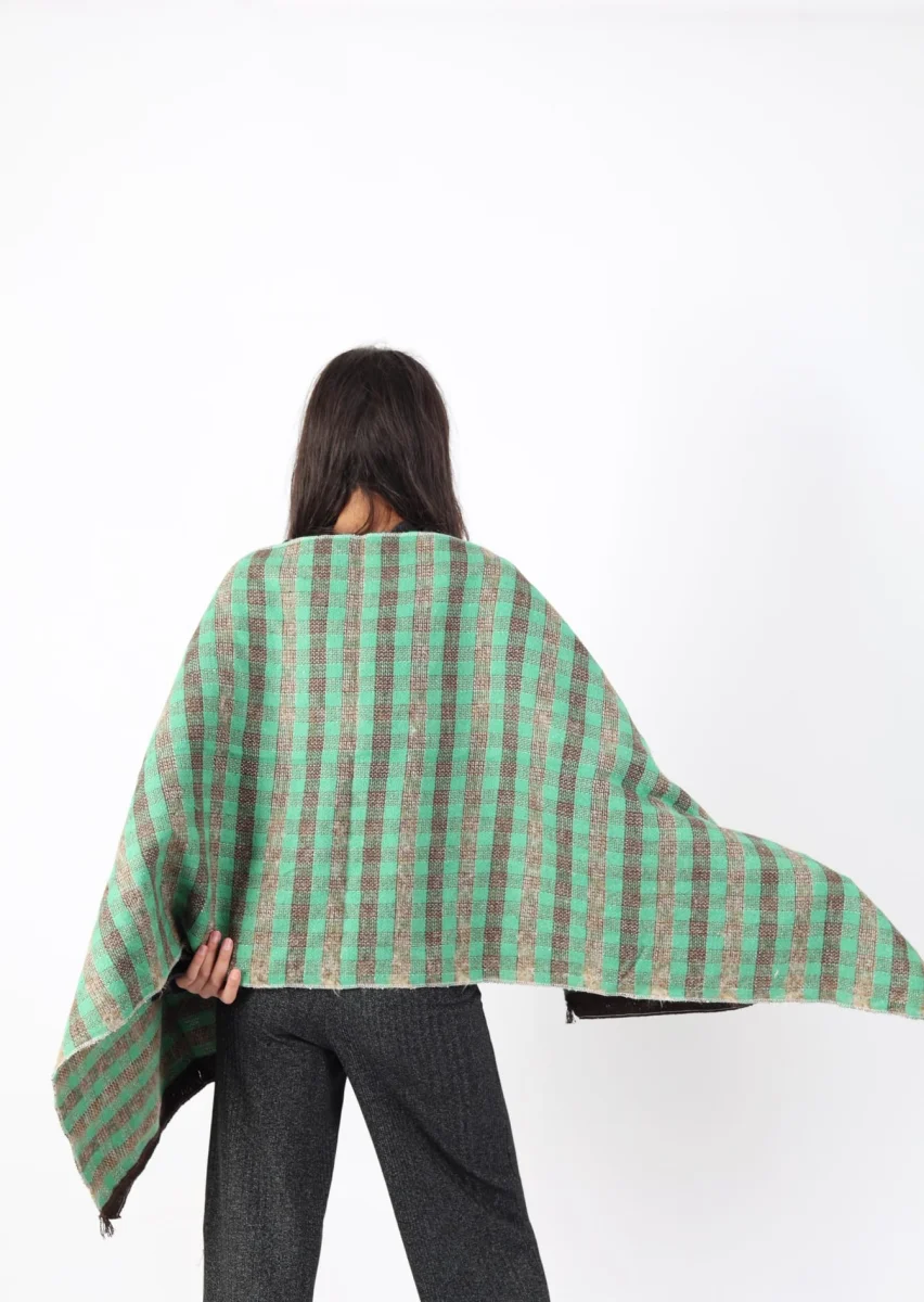 Şık Kullanım Pamuk Polyester Şal-Yeşil