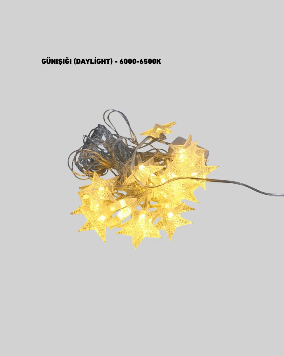 Yıldız Led Işık 5 Metre Dekoratif Aydınlatma Günışığı