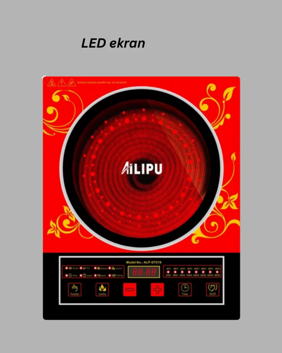 8 Akıllı Pişirme Menülü LED Ekranlı İndüksiyon Ocak