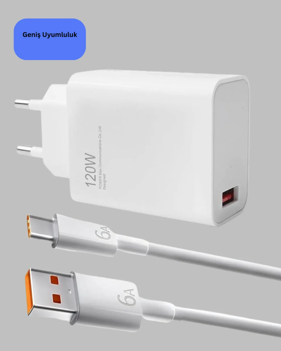 120 Watt Type C Hızlı Şarj Cihazı Oppo Reno 4 5 6 Uyumlu
