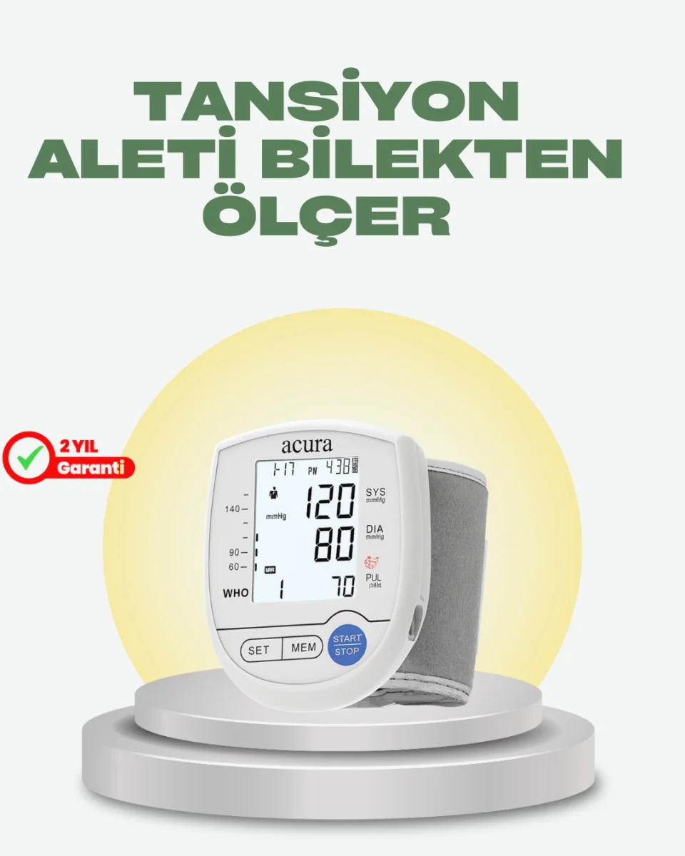 Akıllı Bilek Tansiyon Aleti Hem Şarjlı Hem Pilli Kolay Ölçüm