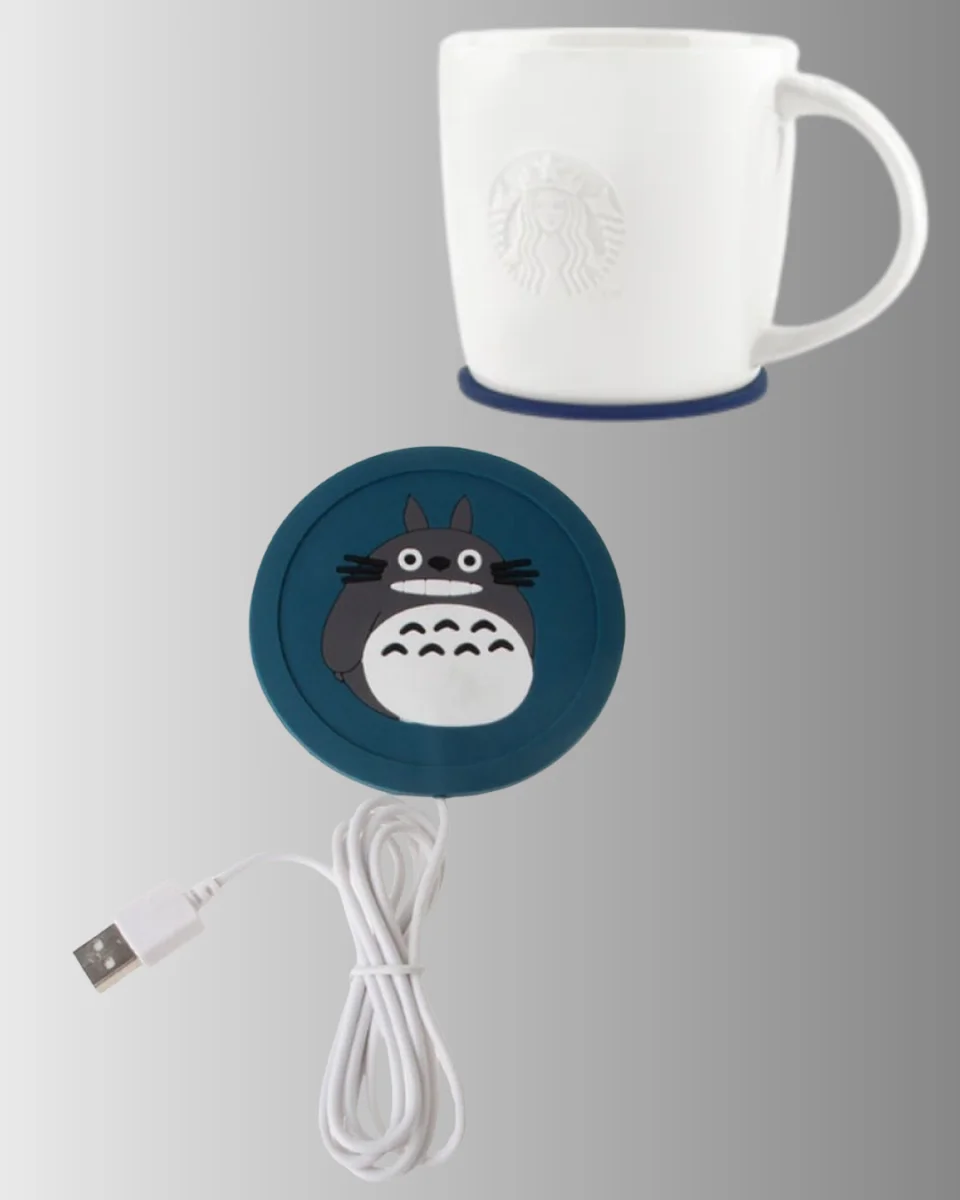 USB Güçlü Isıtıcı Bardak Matı 45–60° Sıcaklık Koruma Silikon Yapı