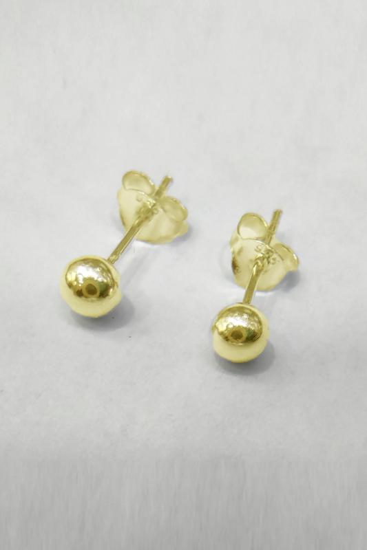 4 mm Gümüş Top Küpe