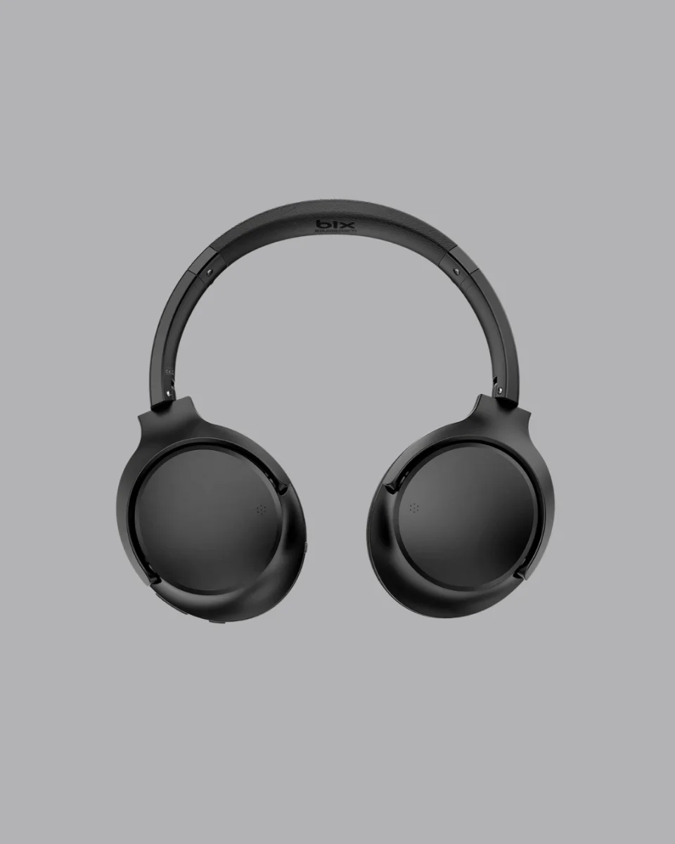 Siyah Kablosuz Bluetooth Kulaklık 300 mAh Hızlı Şarj Katlanabilir Pedli