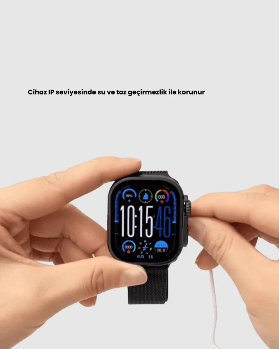 AMOLED Akıllı Saat Bluetooth Arama Su Geçirmez