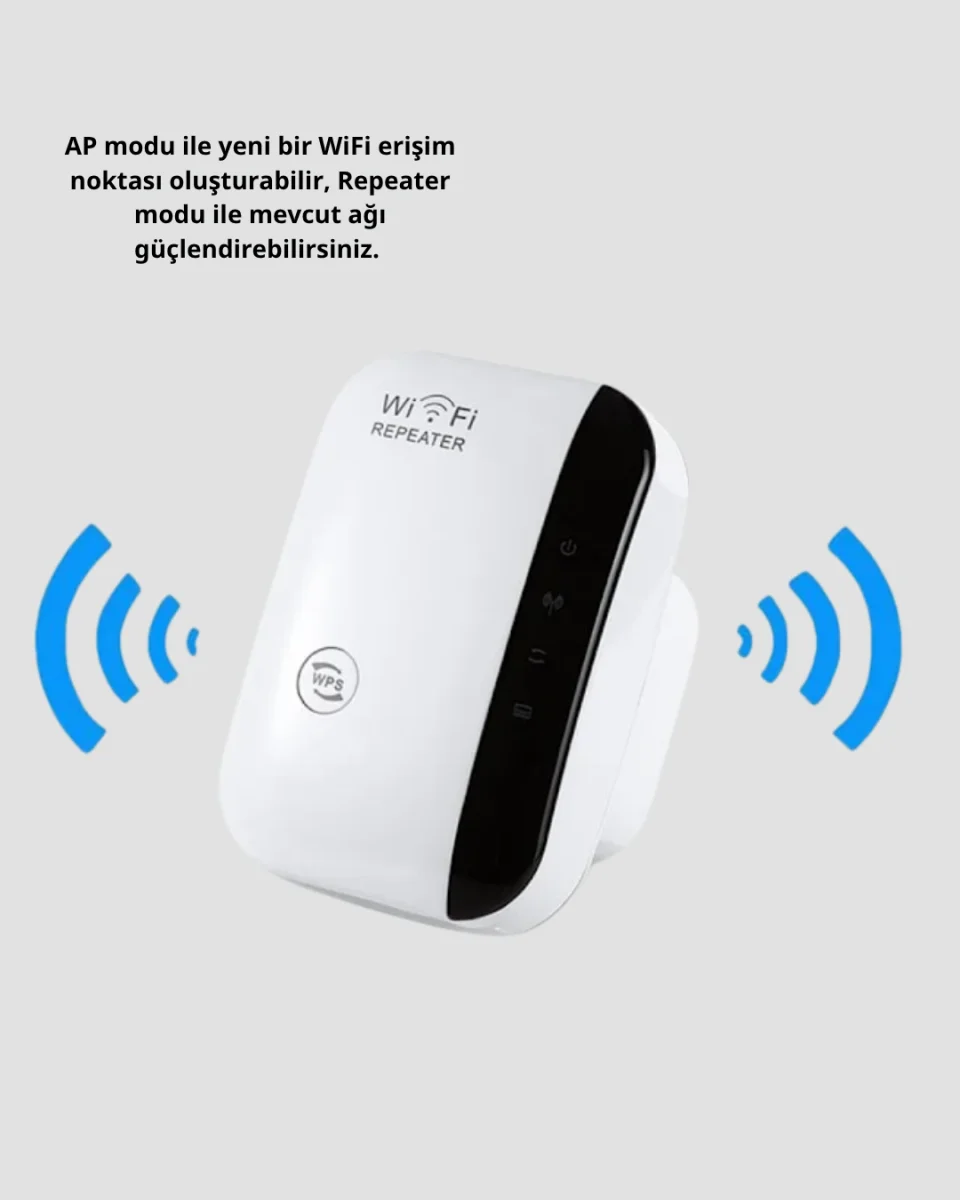 Kablosuz İnternet Genişletici 2.4GHz WiFi Repeater Kolay Kurulumlu