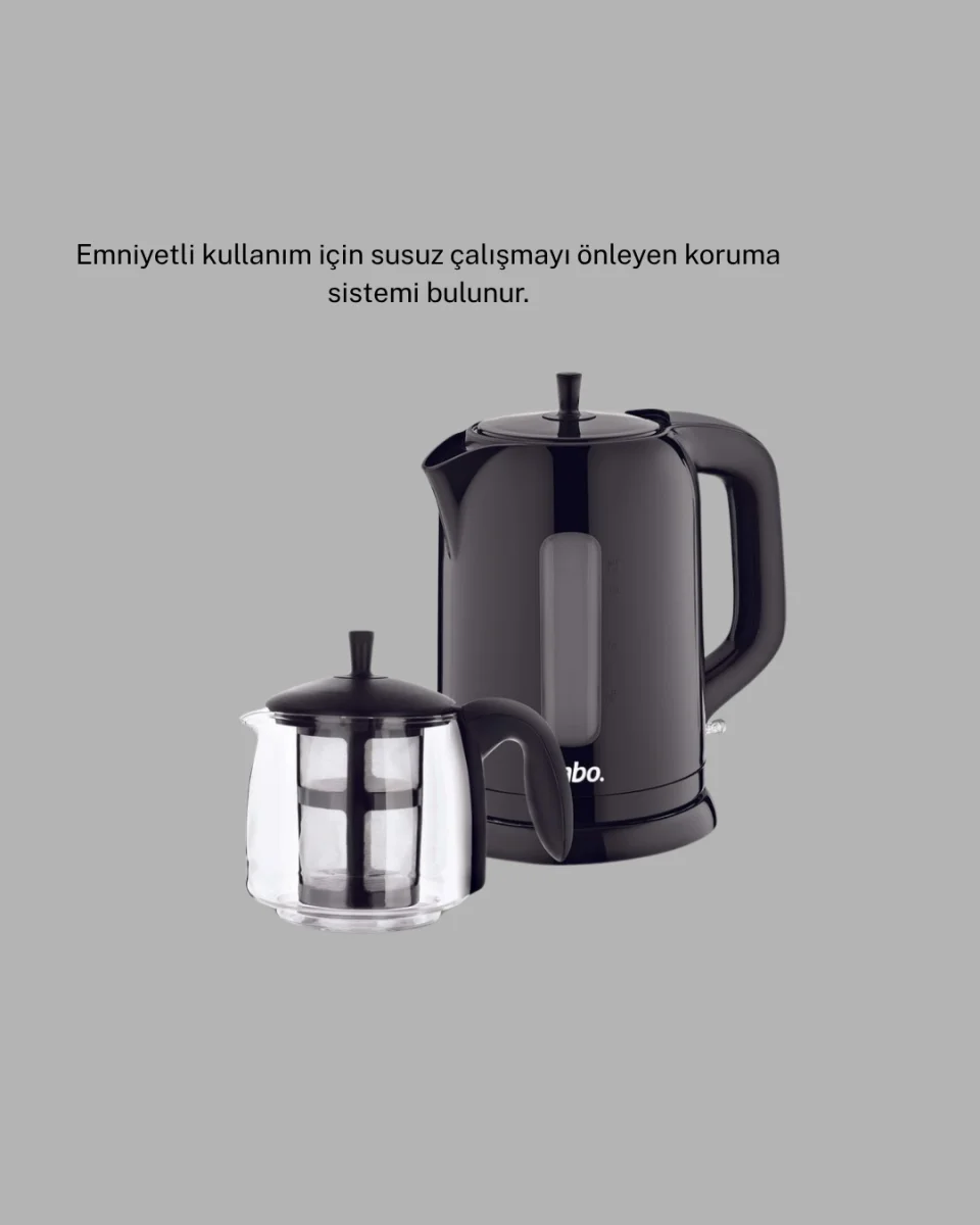 Çaycı Cam Demlikli 1800W Güçlü ve Sıcak Tutmalı Elektrikli Çay Makinesi