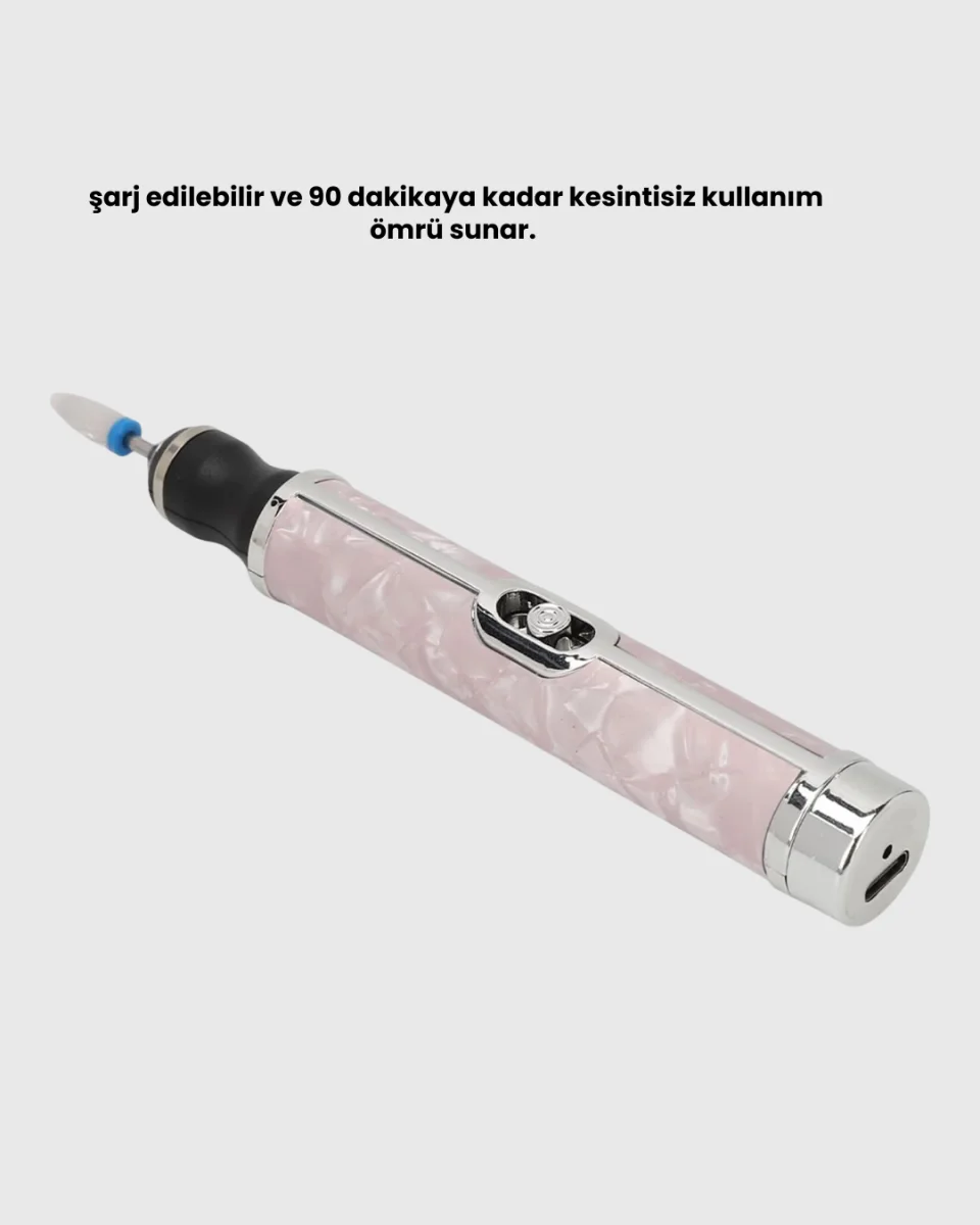 Taşınabilir Elektrikli Tırnak Törpüsü 500 mAh USB Şarjlı Manikür Cihazı