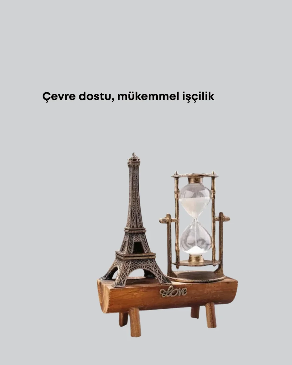 Ev, Ofis ve Kafeler İçin Retro Ahşap Kum Saati Dekorasyonu