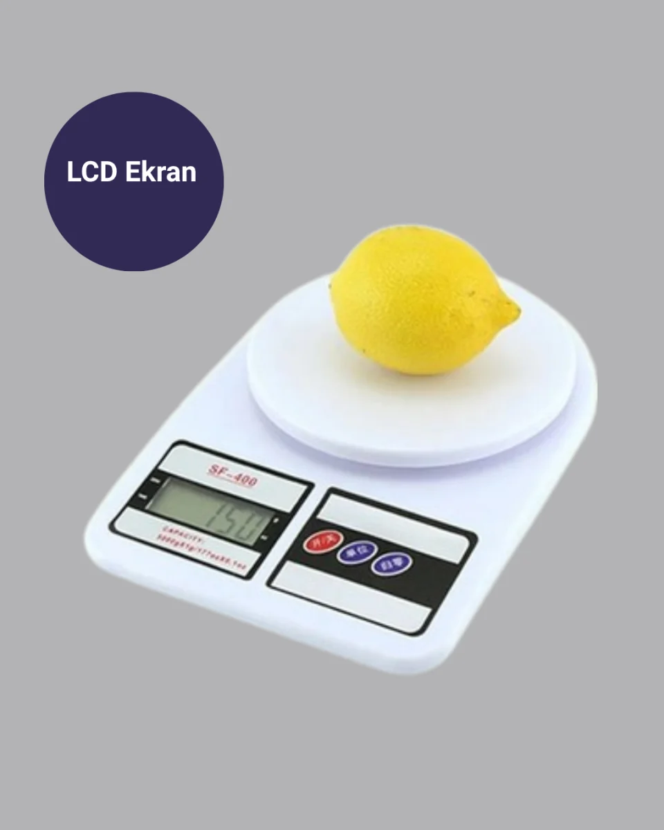 Hassas Dijital Mutfak Tartısı – 1g Doğruluk, LCD Ekran, Otomatik Kapanma