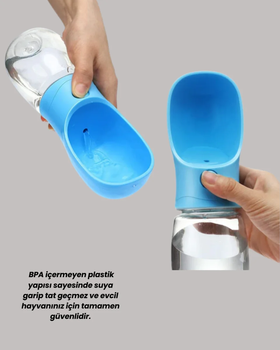 Sızdırma Önleyici Silikon Halkalı Pet Su Dispenseri Gezi Seyahat İçin