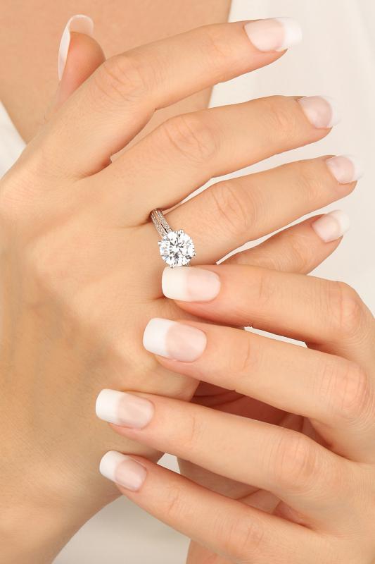 Büyük Swarovski Taşlı Gümüş Yüzük
