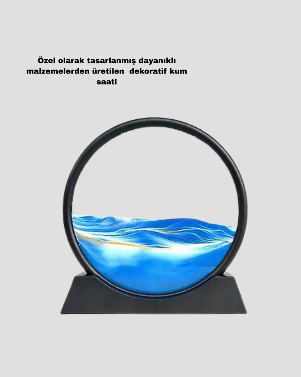 Dekoratif Kum Saati – Şık Masa Üstü Aksesuar, Dayanıklı Malzeme, Modern ve Klasik Tasarım