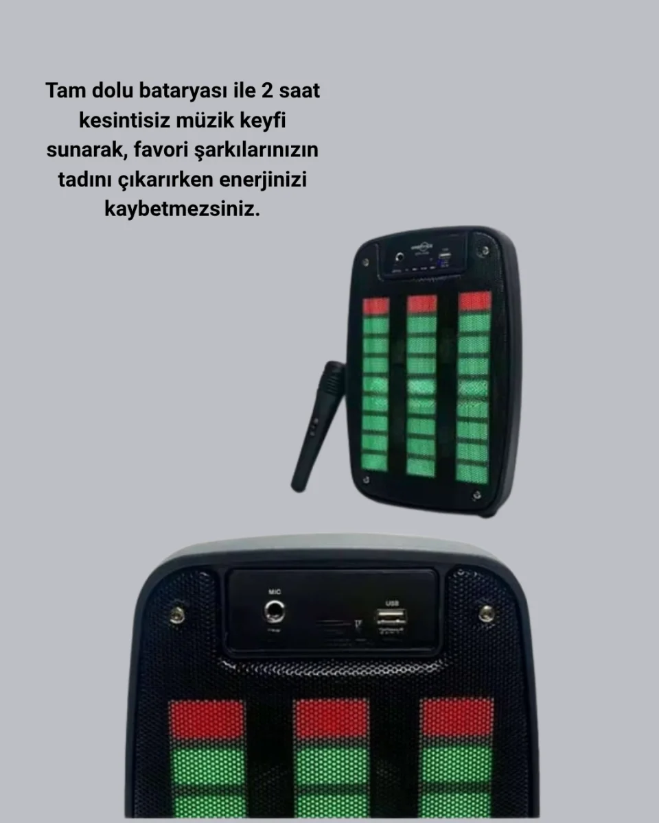 Bluetooth Hoparlör – Kablosuz Bağlantı, 2 Saat Müzik Süresi