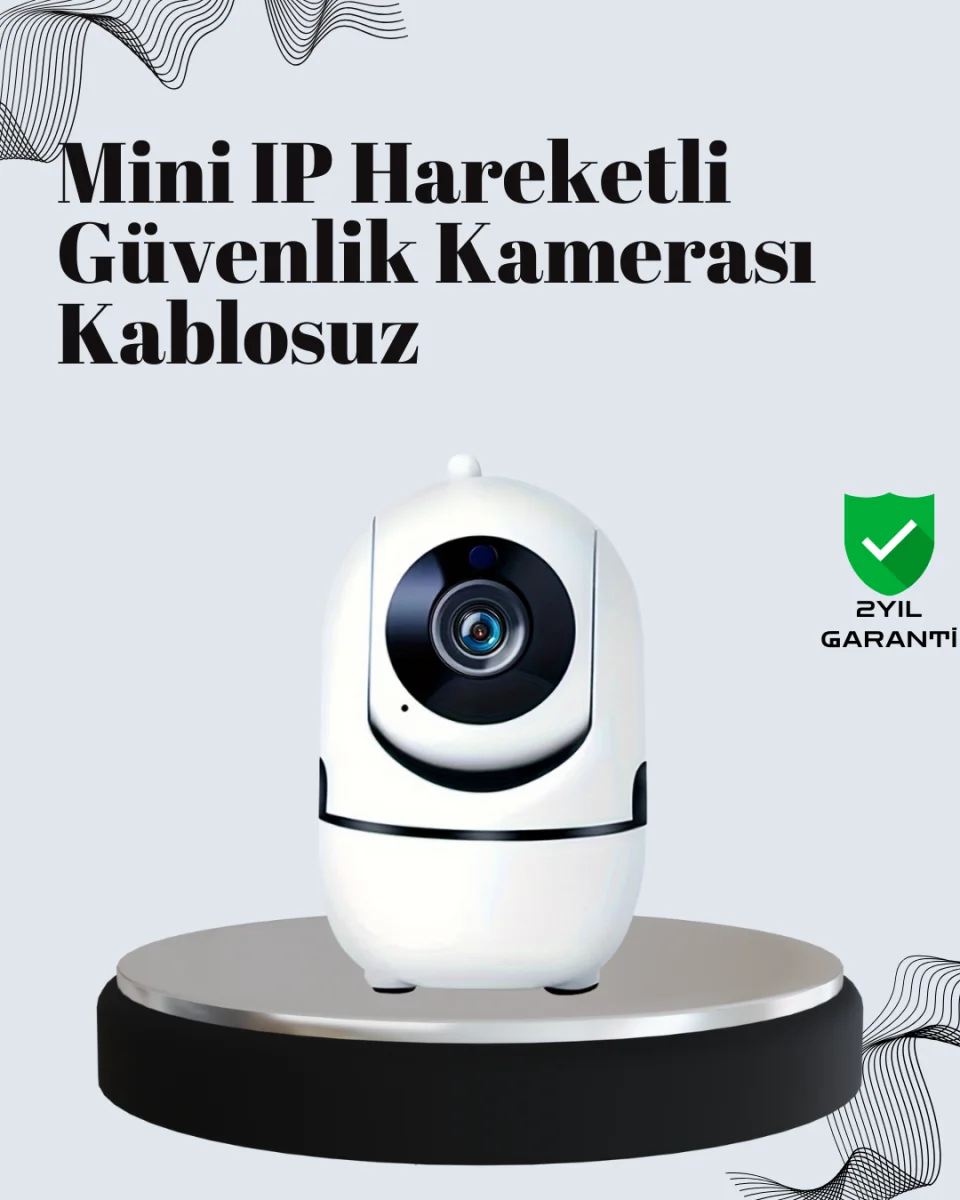 Akıllı Kontrol ve Hareket Takipli 1080P Kablosuz Güvenlik Kamerası – Gece Görüşlü ve İki Yönlü Sesli