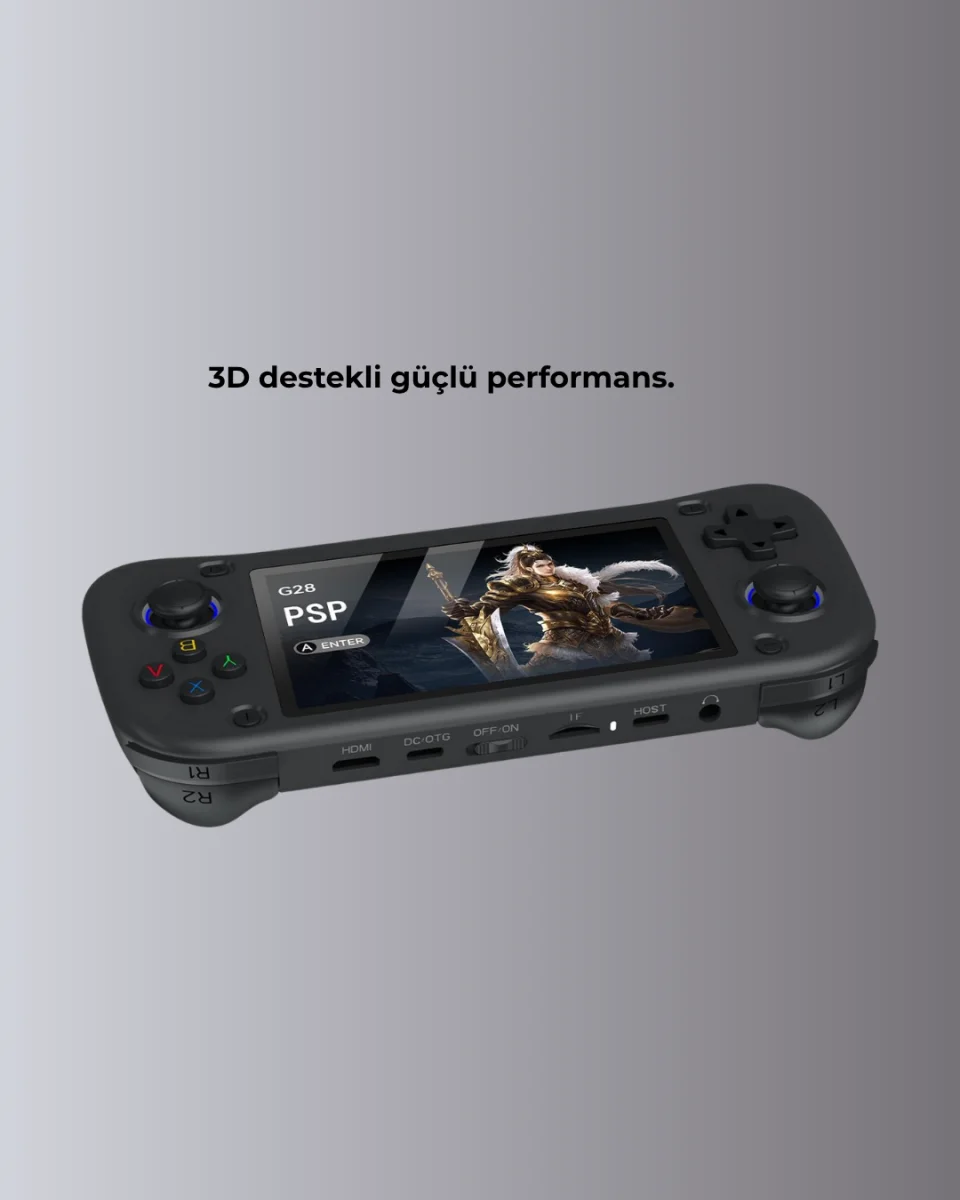 Retro ve Modern Oyun Destekli Taşınabilir Konsol 64GB Kart Dahil