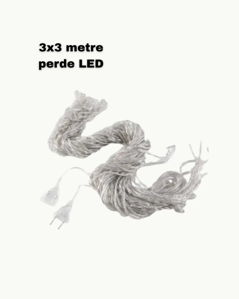 3x3 LED Işık Perdesi Şelale Model İç Dış Mekân Dekorasyonu