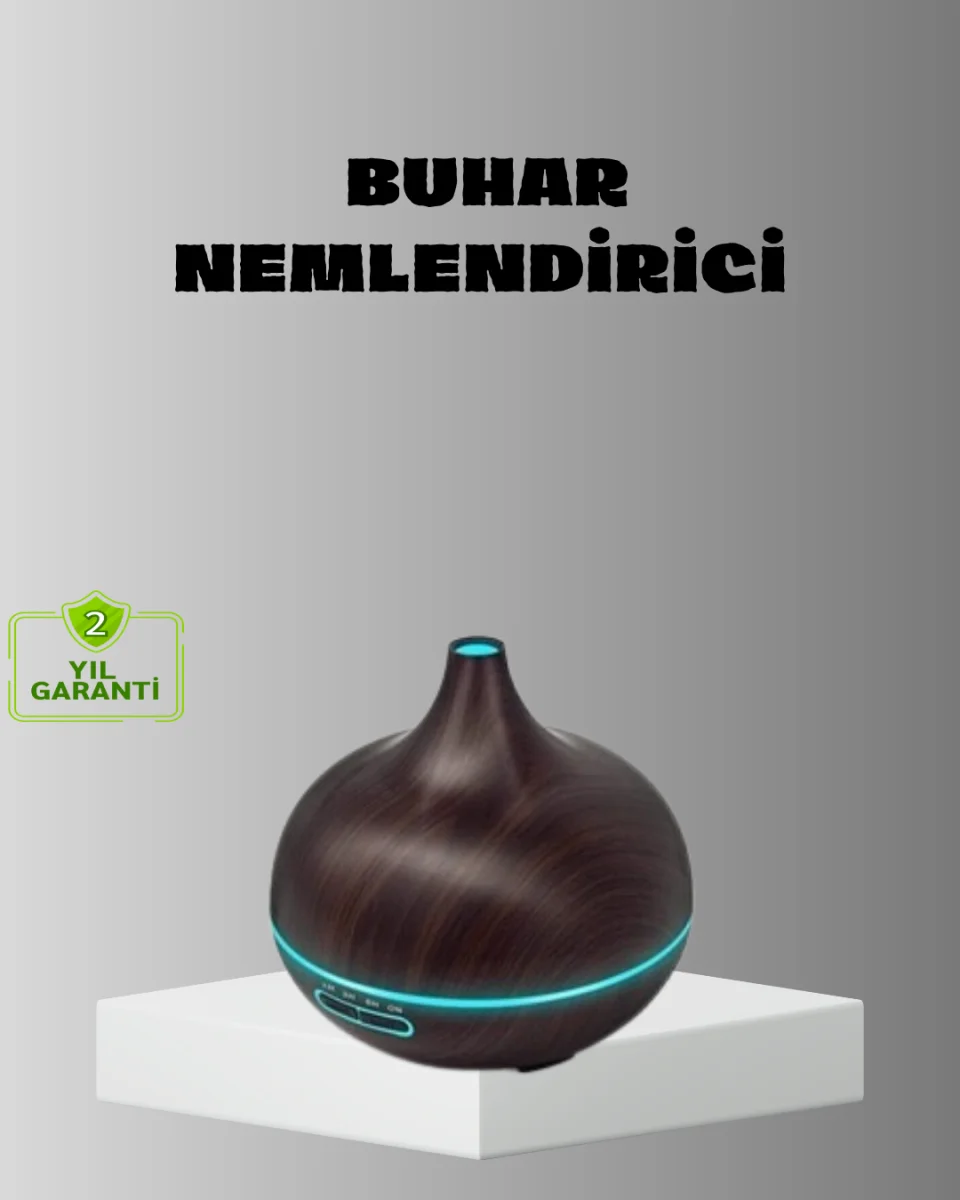 Aromaterapi Difüzörü 550 ml Ultrasonik Nemlendirici Otomatik Kapanma Özellikli