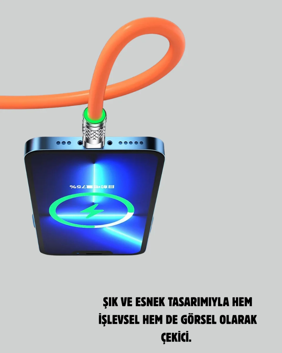 Çoklu Cihaz Dostu 120 W Hızlı Şarj Kablosu – Tek Kablo ile Her Cihaz Elinizin Altında