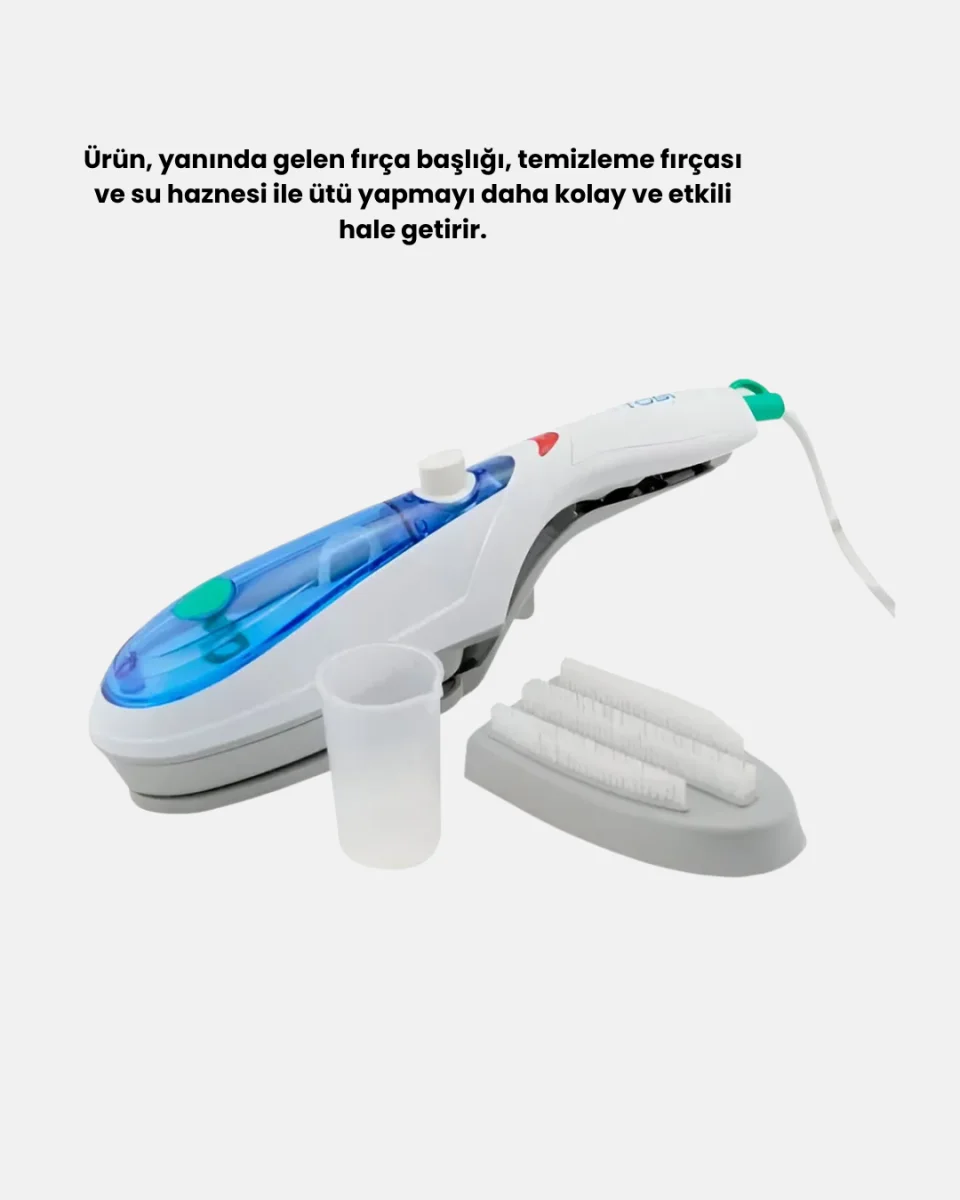 Mini Buharlı Seyahat Ütüsü – Hızlı Isınan, Koku Giderici, Her Kumaşa Uygun Taşınabilir Ütü