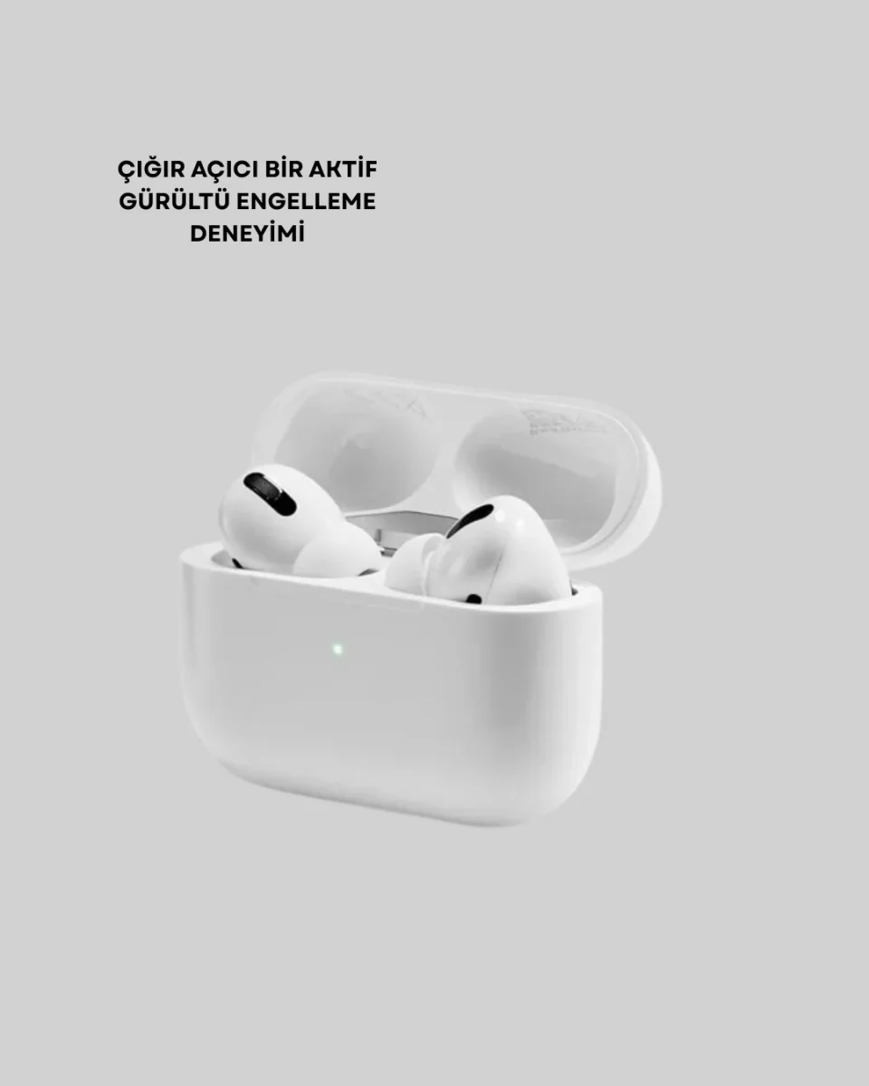 Aktif Gürültü Engelleyici Kablosuz Bluetooth Kulaklık – Şarj Kutulu, Uzun Ömürlü