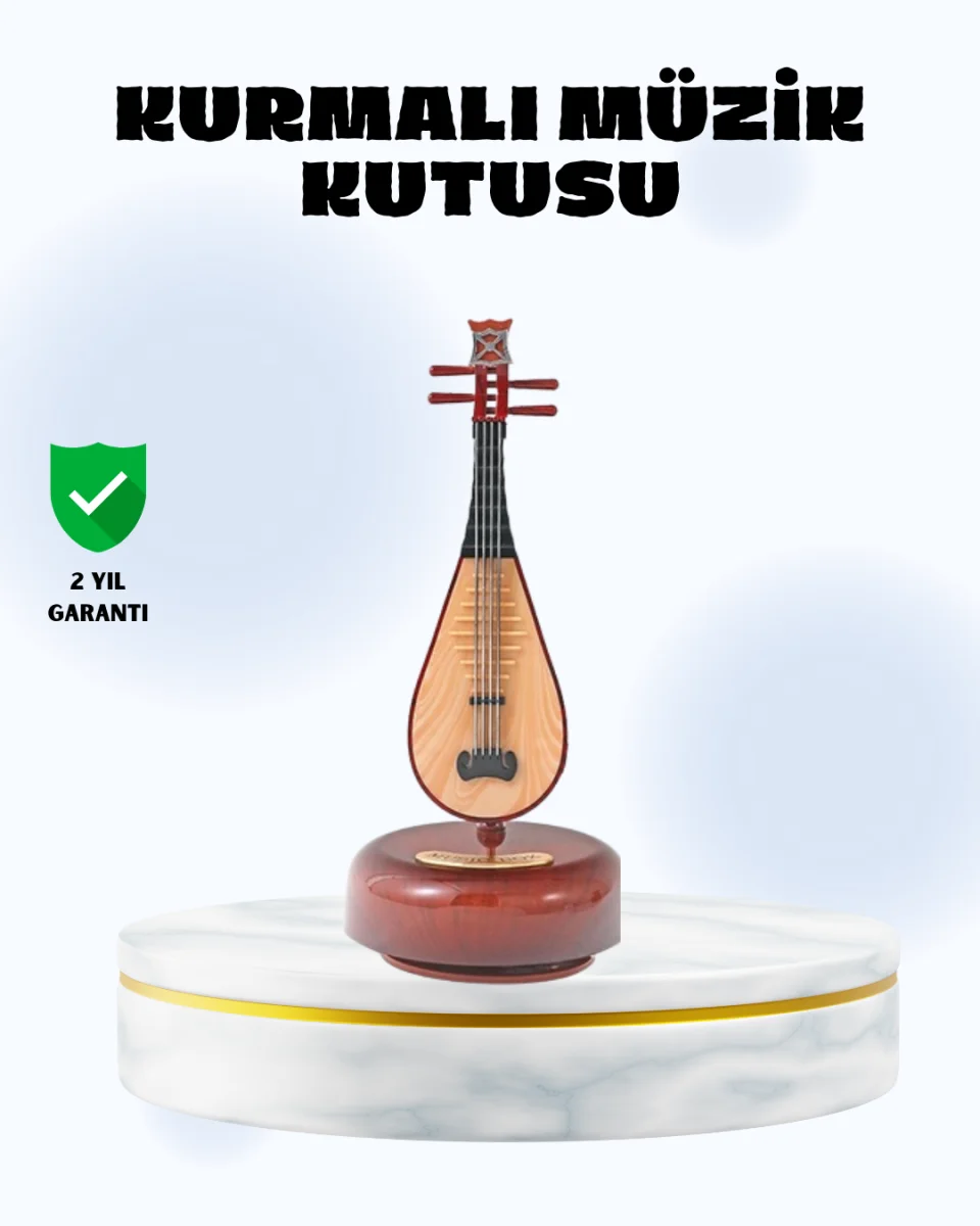 Enstrüman Şeklinde Müzik Kutusu Lüt Tasarım Melodious Music