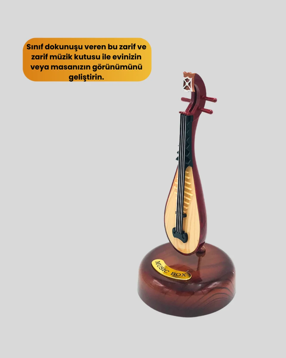 Enstrüman Şeklinde Müzik Kutusu Lüt Tasarım Melodious Music