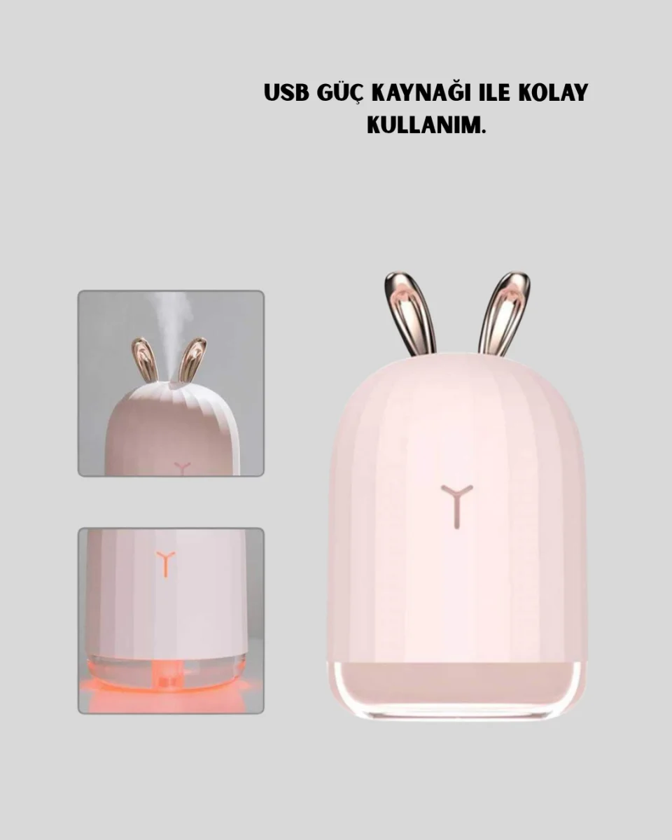 200 ml Ultrasonik Aroma Difüzör ve Hava Nemlendirici Gece Lambalı