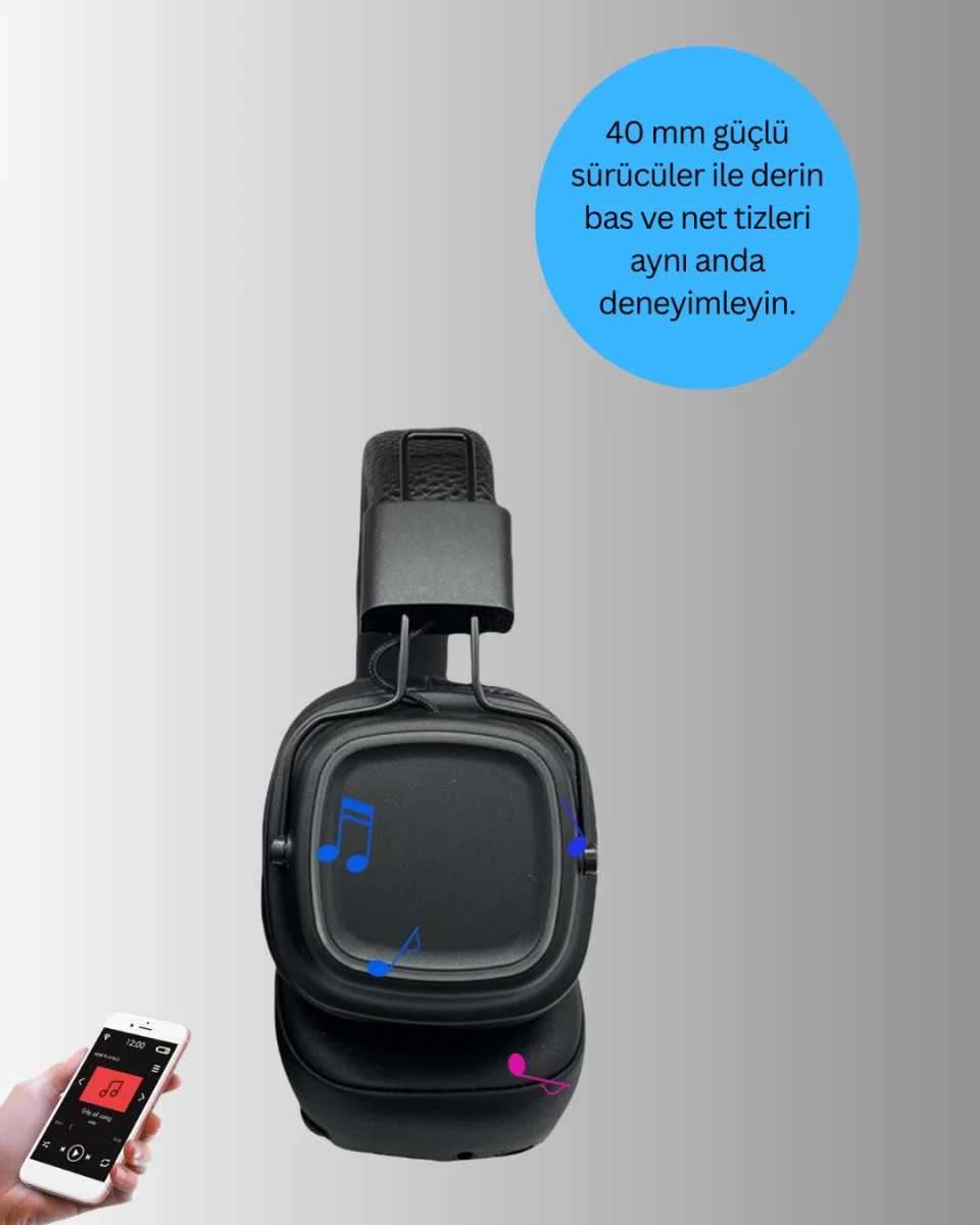 Uzun Süreli Rahat Kullanım İçin Kablosuz Bluetooth Kulaklık