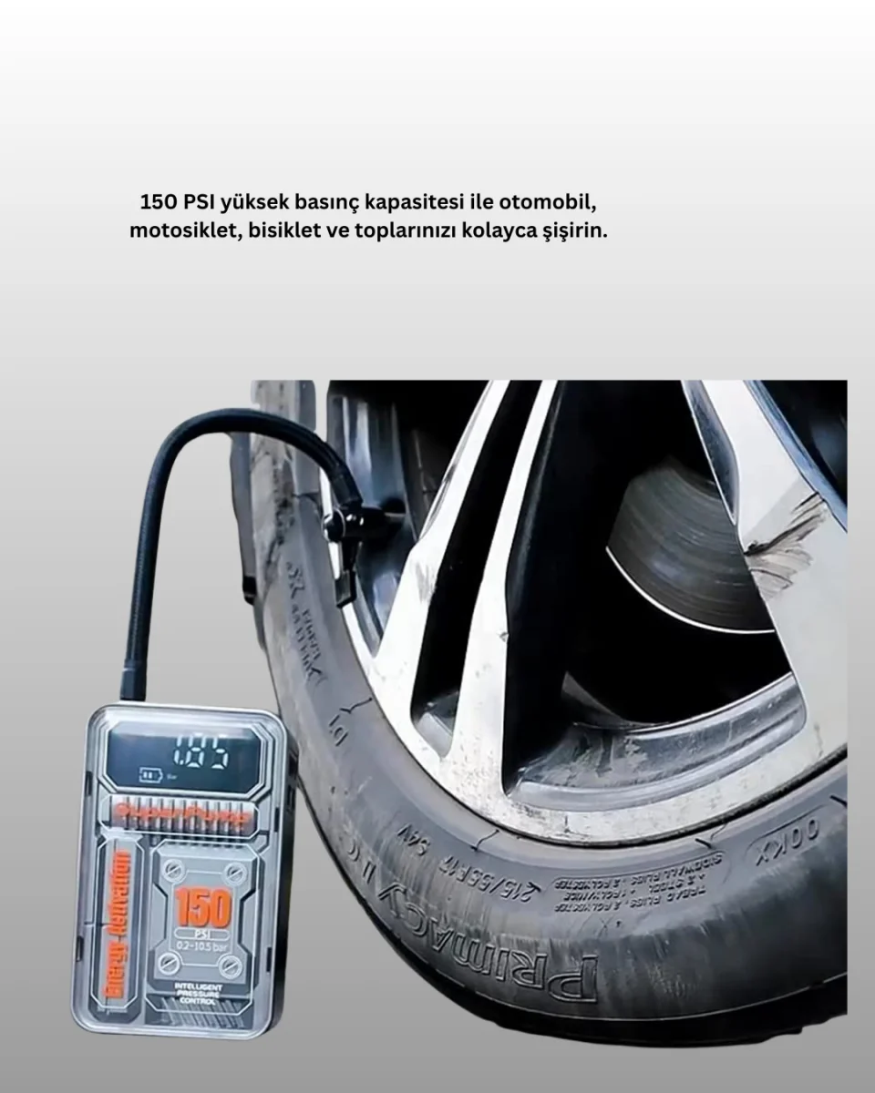 Çok Fonksiyonlu Araç, Bisiklet, Top Uyumlu Elektrikli Hava Pompası