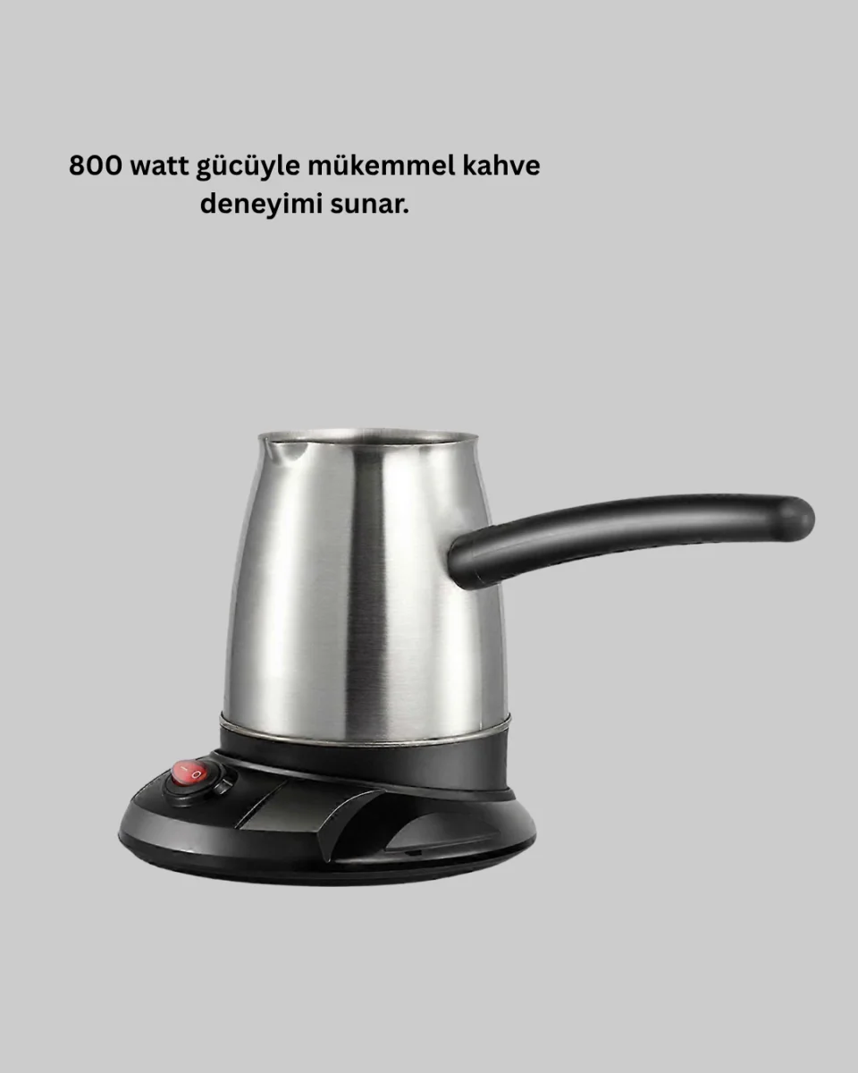 800W Paslanmaz Elektrikli Cezve Gizli Rezistans ve Ergonomik Kulp