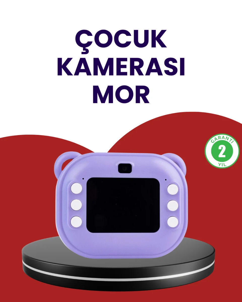 Eğlenceli Şipşak Çocuk Kamerası – Oyun, Müzik ve 18 Efektli Anında Baskı