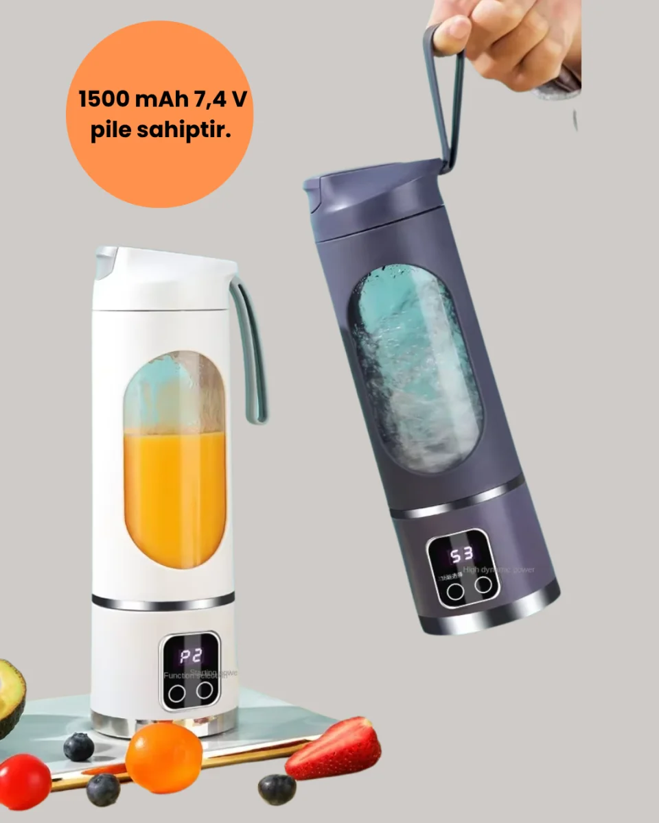 Şarjlı Taşınabilir Meyve Sıkacağı – 12 Bıçaklı Güçlü Blender