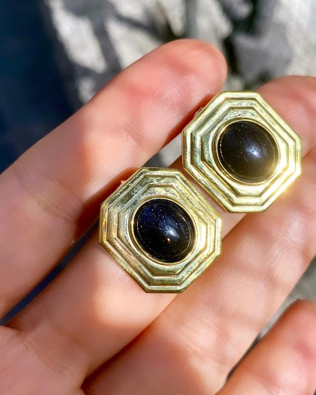 Geometrik Çokgen Çember | Büyük taşlı küpeler | Minimalist Küpe | 925 Gümüş